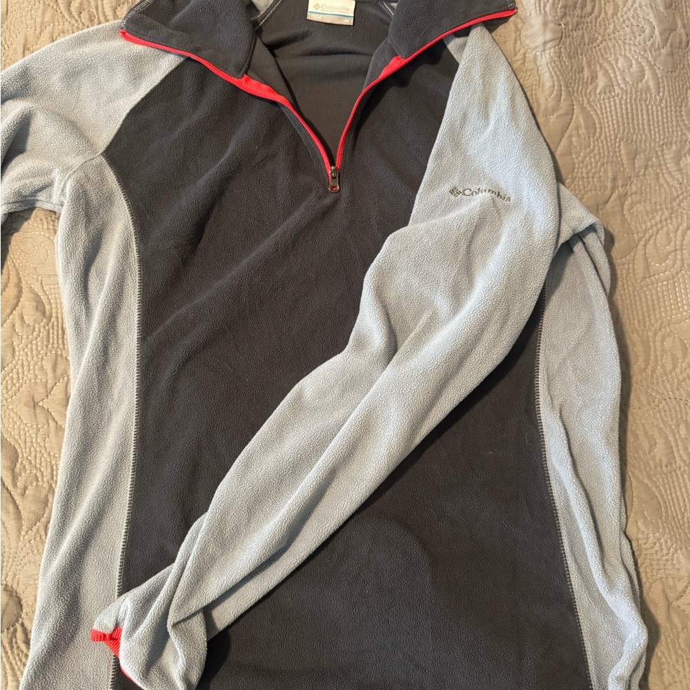 Columbia Women's Half Zip-Up Sweater - Black and Light Blue